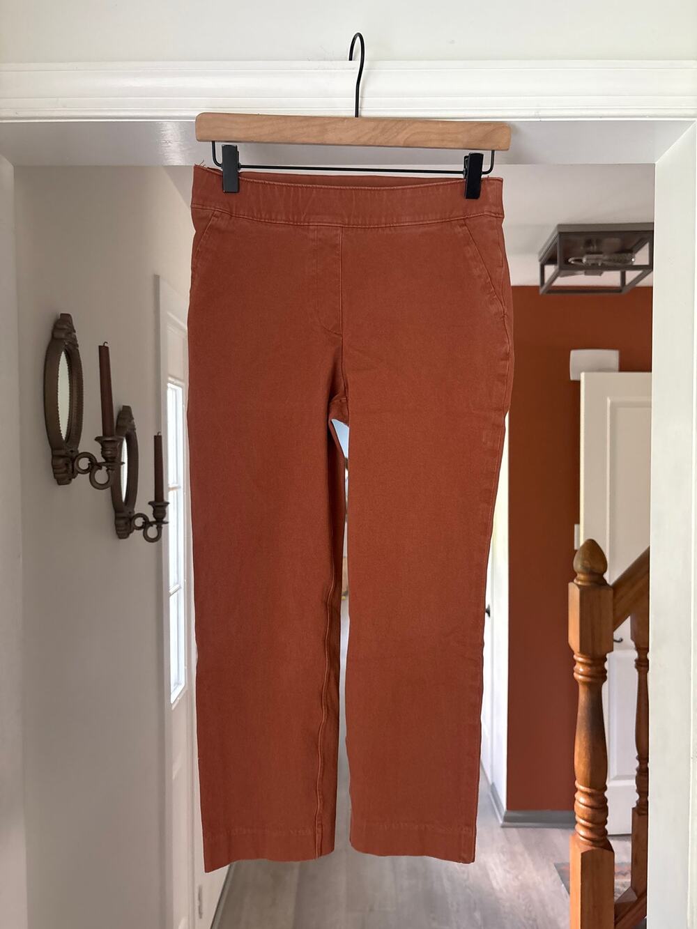 SPANX Bronze Pull On Cropped Pants Medium Casual